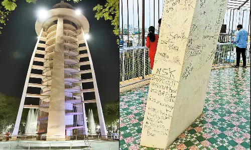 அண்ணாநகர் பூங்கா கோபுரத்தை அலங்கோலப்படுத்தும் இளம் தலைமுறையினர்