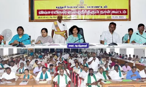 புதுக்கோட்டை விவசாயிகள் குறைதீர் கூட்டத்தில் சன்ன ரக நெல்லை அதிக அளவில் சாகுபடி மேற்கொள்ள கலெக்டர் அறிவுறுத்தல்