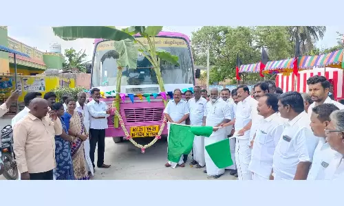 புதிய வழித்தடத்தில் இருந்து புதியபேருந்து சேவை துவக்கம்