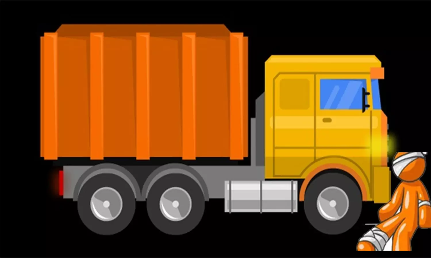 லாரி மோதி 2 மாணவிகள் படுகாயம்