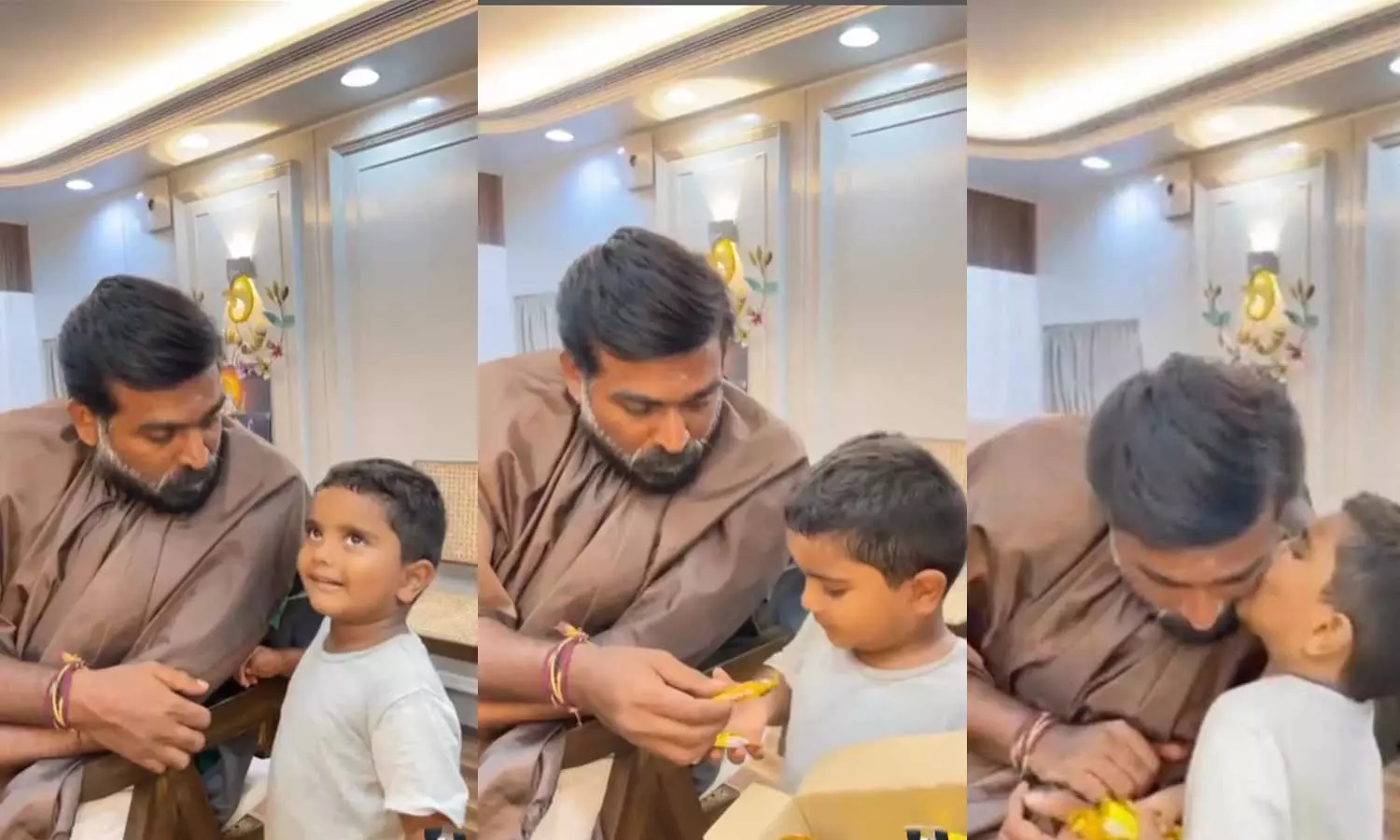 மழலைக் குழந்தையுடன் விஜய் சேதுபதி