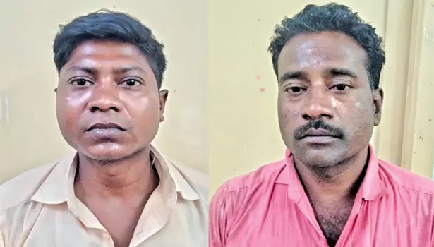 பாலிஷ் போடுவதாக கூறிமூதாட்டியிடம் நகை பறித்த பீகாரை சேர்ந்த 2 பேர் கைது பாலிஷ் போடுவதாக கூறிமூதாட்டியிடம் நகை பறித்த பீகாரை சேர்ந்த 2 பேர் கைது