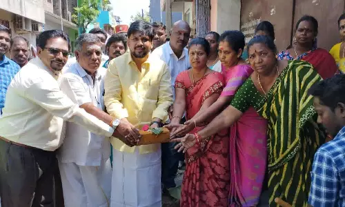 ரூ.39 லட்சத்தில் குடிநீர் குழாய்கள் மாற்றியமைக்கும் பணி-பிரகாஷ்குமார் எம்.எல்.ஏ. தொடங்கி வைத்தார்