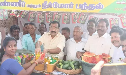 அ.தி.மு.க. சார்பில் தண்ணீர் பந்தல் திறப்பு