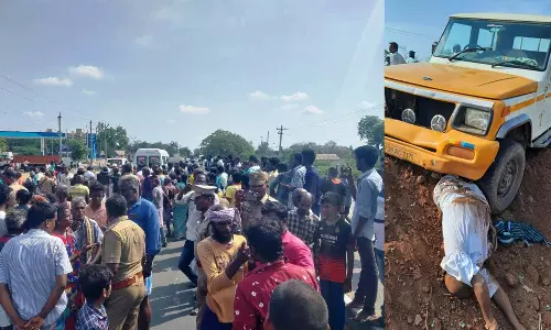 மினி லாரி மோதி கூலித்தொழிலாளி பலி