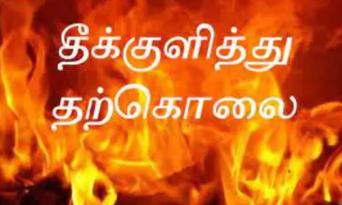 சேலம் கலெக்டர் அலுவலகத்தில் சப்-இன்ஸ்பெக்டரின் கணவர் தற்கொலை முயற்சி