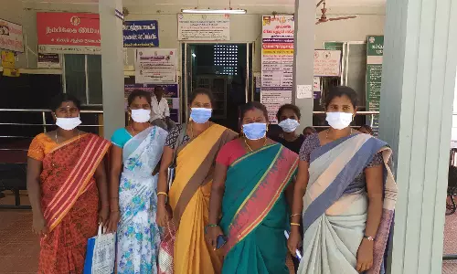 பொன்னமராவதி ஆரம்ப சுகாதார நிலையங்களில் ஜனநாயக மாதர் சங்கத்தின் நிர்வாகிகள் கள ஆய்வு