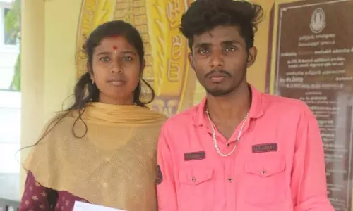 கோவை எஸ்.பி. அலுவலகத்தில் பாதுகாப்பு கேட்டு காதல்ஜோடி தஞ்சம்