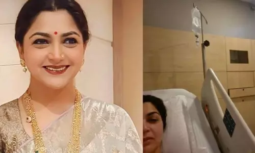 அடினோ வைரஸ் தாக்கத்தால் தீவிர காய்ச்சல்- குஷ்பு ஐதராபாத் ஆஸ்பத்திரியில் அனுமதி