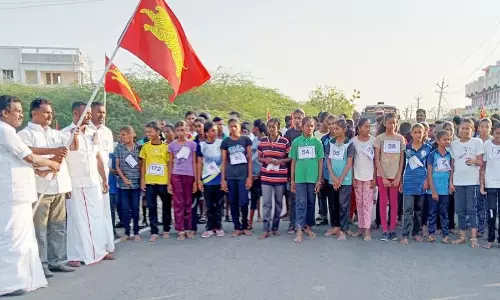 முதுகுளத்தூரில் மினி மாரத்தான் போட்டி