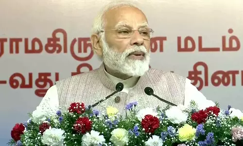 விவேகானந்தரின் கொள்கைகளை நிறைவேற்ற இந்தியா பாடுபடுகிறது- பிரதமர் மோடி பேச்சு