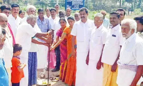 ருத்ராவதி பேரூராட்சியில் ரூ.1 கோடியில் வளர்ச்சி பணிகளுக்கு பூமி பூஜை