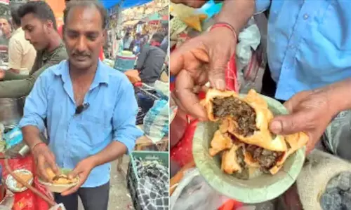 தெருவோர வியாபாரியின் சமோசா வைரல்