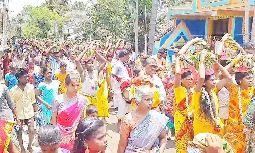 அகரகடம்பனூர் கோவிலில் பால்குட ஊர்வலம்