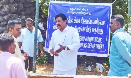 ரூ.5½ லட்சத்தில் அழகுபடுத்தும் பணி-அமைச்சர் லட்சுமிநாராயணனுக்கு அ.தி.மு.க. பாராட்டு