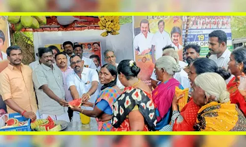 கடையத்தில் தி.மு.க. சார்பில் நீர்-மோர் பந்தல் திறப்பு