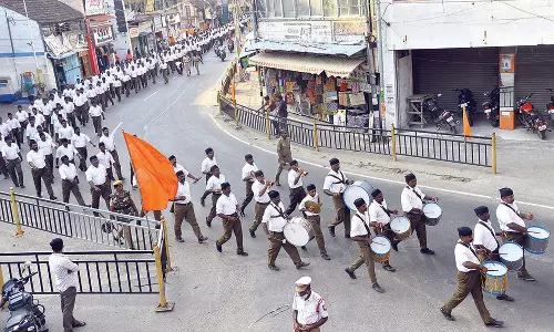 குமரியில் 2 இடங்களில் ஆர்.எஸ்.எஸ். அணிவகுப்பு ஊர்வலம்