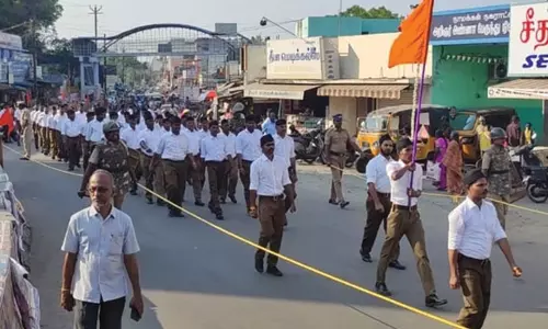 நாமக்கல்லில் ஆர்.எஸ்.எஸ். பேரணி