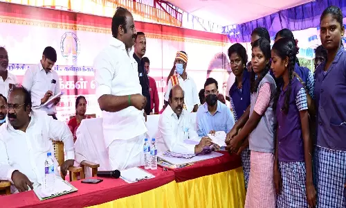 மக்களைத் தேடி மனுக்கள் ெறும் முகாம்அரசின் விதிமுறைகளுக்கு உட்பட்டு தீர்வு காணப்படும்அமைச்சர் எ.வ. வேலு உறுதி