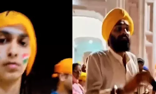 இந்திய கொடியை முகத்தில் வரைந்து சென்ற பெண்ணுக்கு பொற்கோவிலில் அனுமதி மறுப்பு