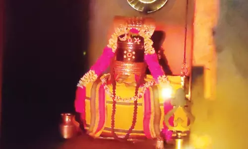 காரைக்குறிச்சி பசுபதீஸ்வரர் கோவிலில் சிவலிங்கத்தின் மீது விழுந்த சூரிய ஒளி