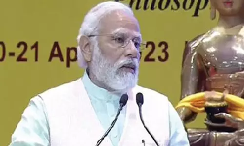புத்தர் காட்டிய வழியை இந்தியா பின்பற்றி வருகிறது- சர்வதேச புத்தமத மாநாட்டை தொடங்கி வைத்து பிரதமர் மோடி பேச்சு