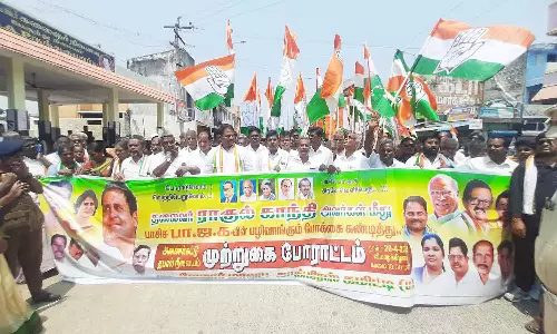 5 குழந்தைகள் உட்பட 150 காங்கிரஸ் கட்சியினர் கைது