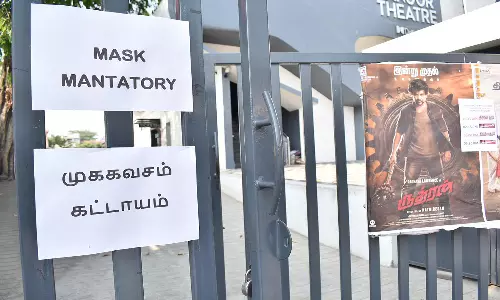 ஈரோட்டில் தியேட்டர்களில் முககவசம் அணிவது அமலுக்கு வந்தது