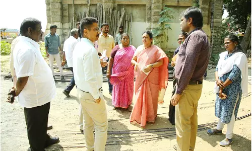 வளர்ச்சி திட்ட  பணிகளை குறித்து மேயர் நேரில் ஆய்வு