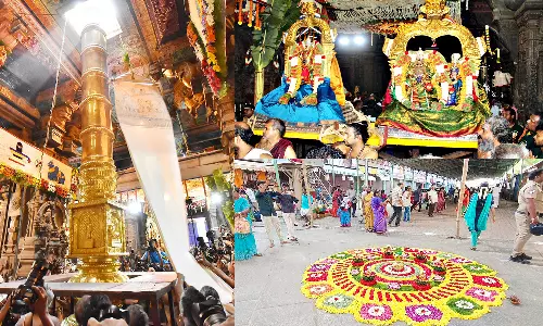 மதுரை மீனாட்சி அம்மன் கோவிலில் இன்று சித்திரை திருவிழா கொடியேற்றத்துடன் தொடங்கியது