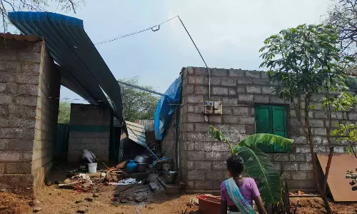 சூறைக்காற்றுடன் ஆலங்கட்டி மழை