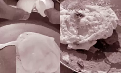 சுட்டெரித்த வெயிலால், அடுப்பு இல்லாமலேயே ஆம்லெட் போட்ட வாலிபர்