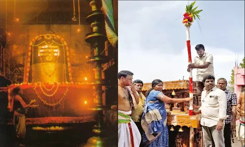 தஞ்சை பெரியகோவிலில் சித்திரை திருவிழா: தேரில் முகூர்த்தக்கால் நடும் நிகழ்ச்சி