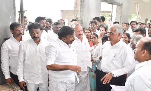 கடலூர் மாநகராட்சியில்  வளர்ச்சி திட்ட பணிகளை அமைச்சர்கள் கே.என்.நேரு,  எம்.ஆர்.கே பன்னீர்செல்வம் நேரில் ஆய்வு