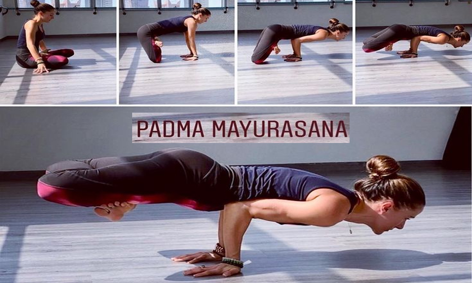 கால் மூட்டுகளை பலப்படுத்தும் பத்ம மயூராசனம் | Lotus Peacock Pose Padma  Mayurasana