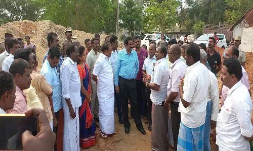 விருத்தாசலம்  நகராட்சி குப்பைக் கிடங்கில் அமைச்சர் சி.வெ. கணேசன் ஆய்வு