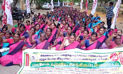 அங்கன்வாடி ஊழியர்களின் தொடர் போராட்டம் வாபஸ்