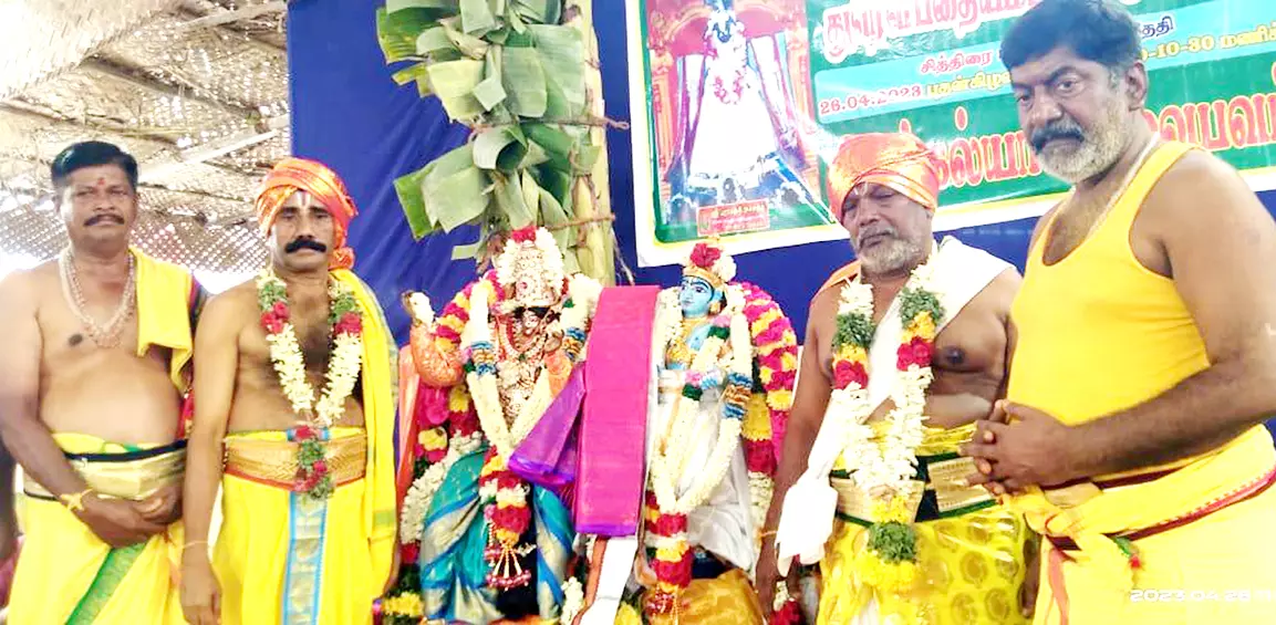 சோழவந்தான்: திரவுபதி அம்மன் கோவில் திருக்கல்யாணம்