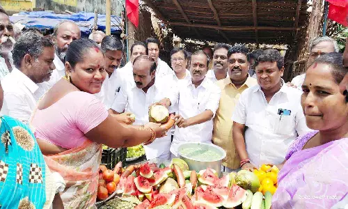 அ.தி.மு.க. சார்பில் தண்ணீர் பந்தல் திறப்பு