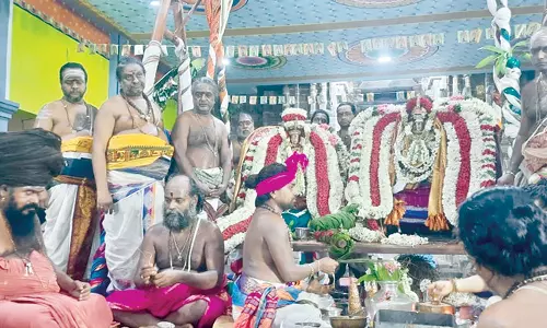 திருக்கடையூர் கோவிலில் அமிர்தகடேஸ்வரர்-அபிராமி அம்மன் திருக்கல்யாணம்