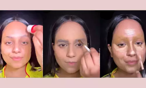 மேக்-அப் மூலம் டோனி போல மாறிய இளம்பெண்