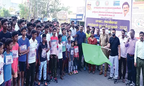 கள்ளக்குறிச்சியில் மாரத்தான் போட்டியில் 321 பேர் பங்கேற்பு