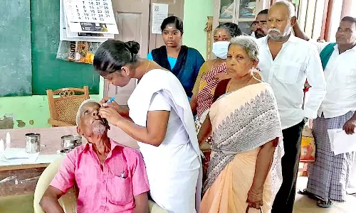 திருத்துறைப்பூண்டியில், கண் பரிசோதனை முகாம்