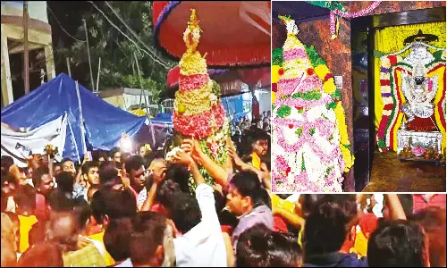 குடியாத்தம் கெங்கையம்மன் கோவிலில் சிரசு விழா: காப்பு கட்டுதல் நிகழ்ச்சியில் திரளான பக்தர்கள் பங்கேற்பு