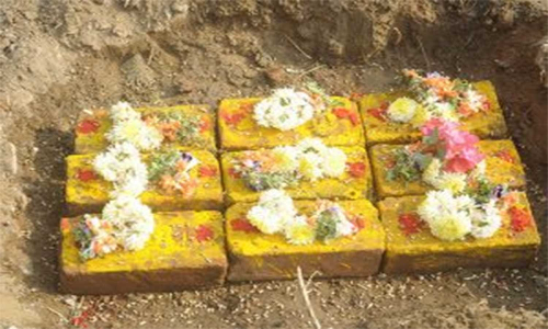 கண்ணமங்கலம் ஆரம்ப பள்ளியில் வகுப்பறை கட்ட பூமி பூஜை