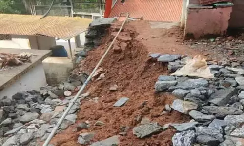 பணிமுடிந்த 10 நாளில் கீழே விழுந்த தடுப்பு சுவர்