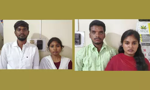 2 காதல் ஜோடிகள் பாதுகாப்பு கேட்டு தஞ்சம்