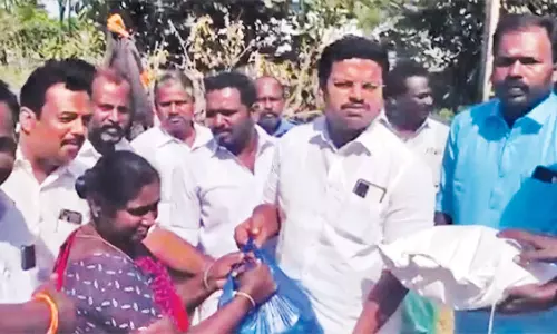 தீ விபத்தில் வீடு இழந்த குடும்பத்திற்கு நிவாரணம்