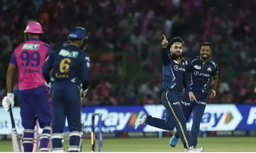 குஜராத் அபார பந்துவீச்சு - ராஜஸ்தானை 118 ரன்களில் கட்டுப்படுத்தியது