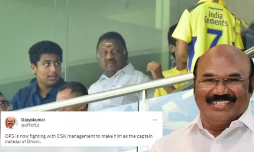 ஐபிஎல் போட்டியை கண்டுகளித்த ஓபிஎஸ்- முன்னாள் அமைச்சர் ஜெயக்குமார் கிண்டல் பதிவு